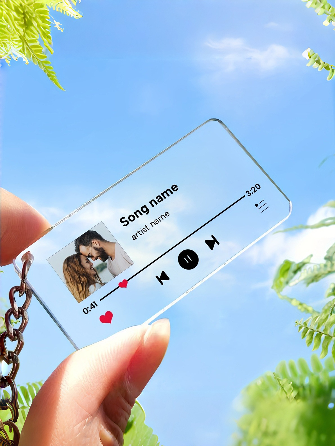 Custom Photo and Name Keychains, Personalized Acrylic Keychains